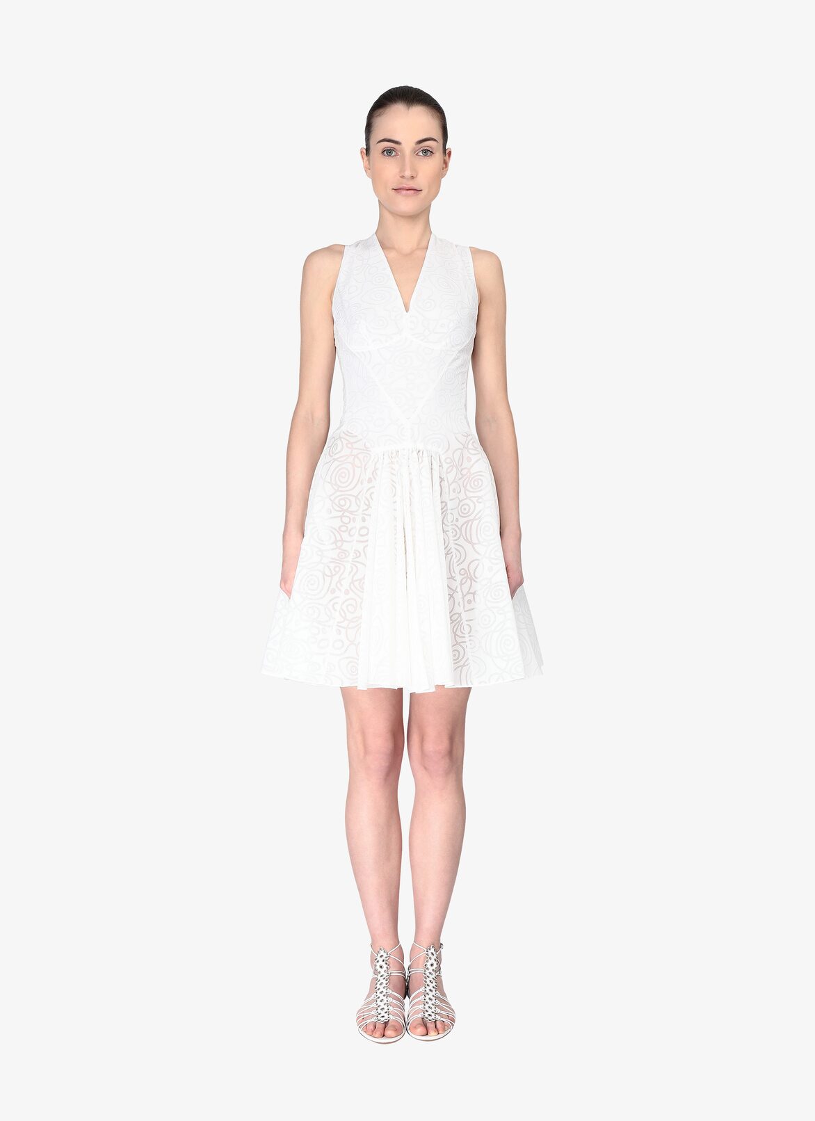 DRESS SPIRALE WHITE ALAÏA WHITE  DRESS SPIRALE WHITE